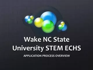 Wake NC State University STEM ECHS