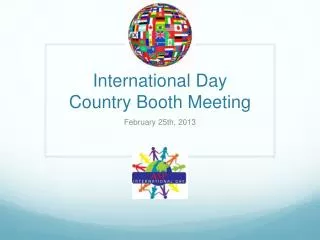 International Day Country Booth Meeting
