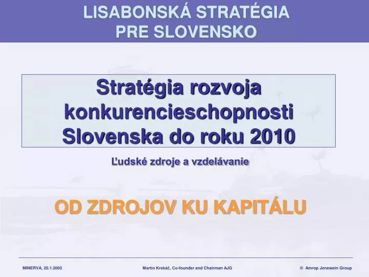 strat gia rozvoja konkurencieschopnosti slovenska do roku 2010