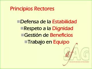 principios rectores