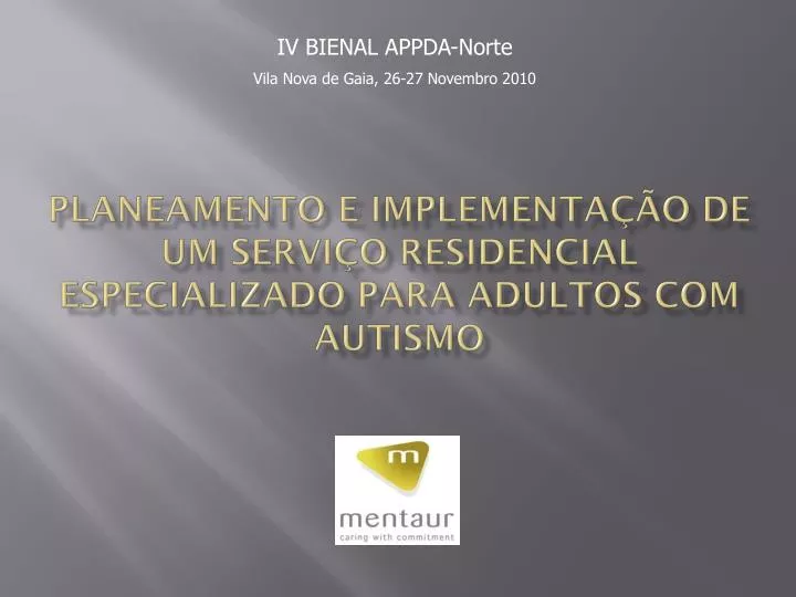 planeamento e implementa o de um servi o residencial especializado para adultos com autismo