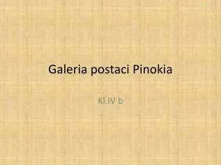 galeria postaci pinokia