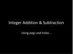 Integer Addition &amp; Subtraction - slide 1
