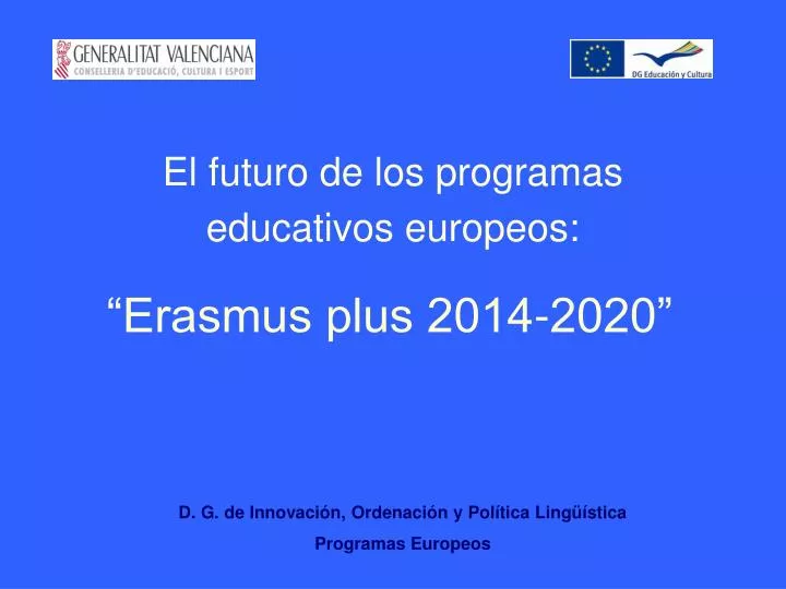 el futuro de los programas educativos europeos