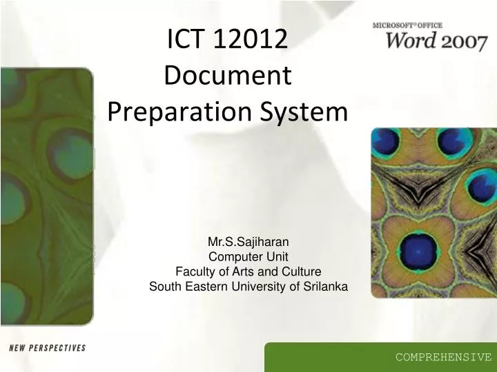 ict 12012 document preparation system