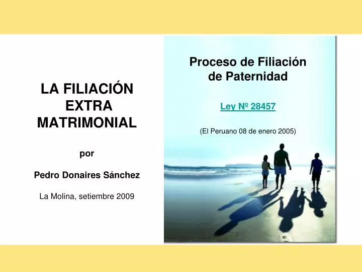 la filiaci n extra matrimonial por pedro donaires s nchez la molina setiembre 2009