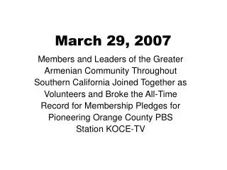 March 29, 2007