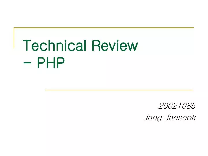 technical review php