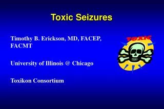 Toxic Seizures