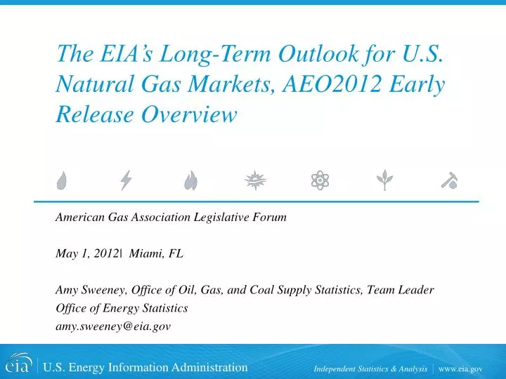 the eia s long term outlook for u s natural gas markets aeo2012 early release overview