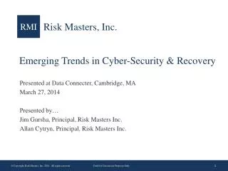 Emerging Trends in Cyber-Security &amp; Recovery