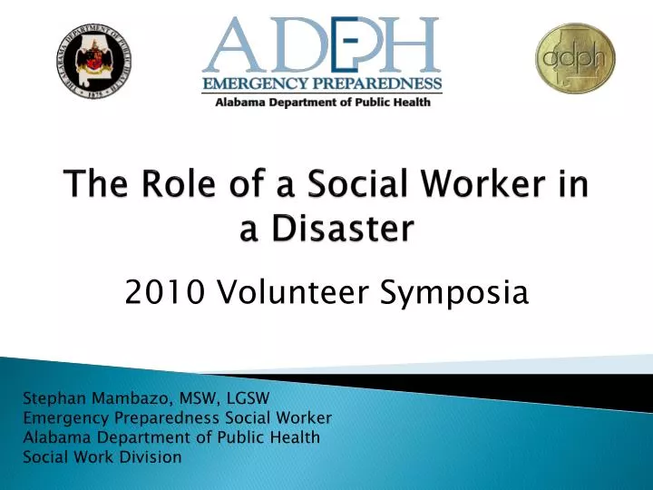 the role of a social worker in a disaster