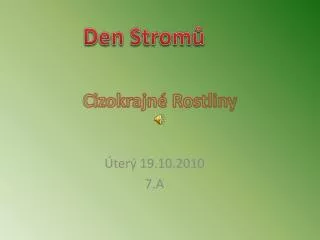 cizokrajn rostliny