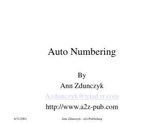 Auto Numbering