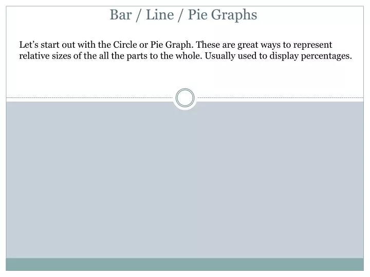 bar line pie graphs