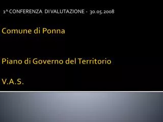 comune di ponna piano di governo del territorio v a s