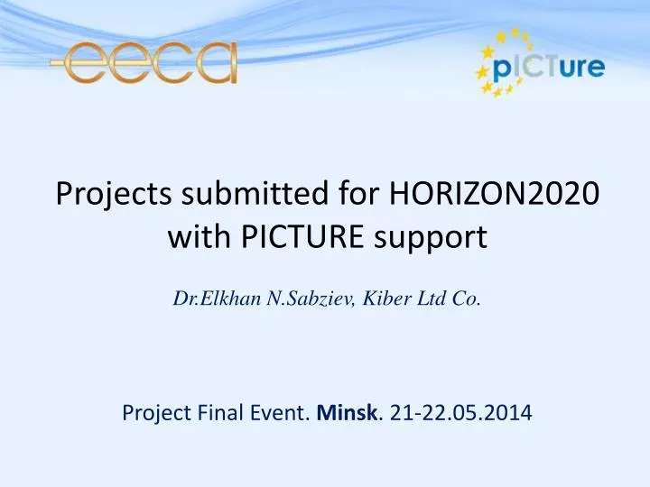 projects submitted for horizon2020 with picture support