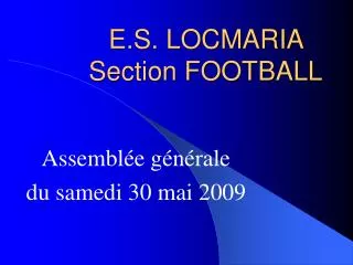 e s locmaria section football