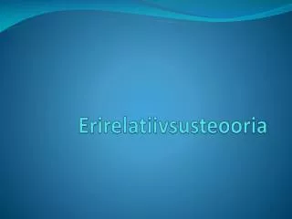 erirelatiivsusteooria