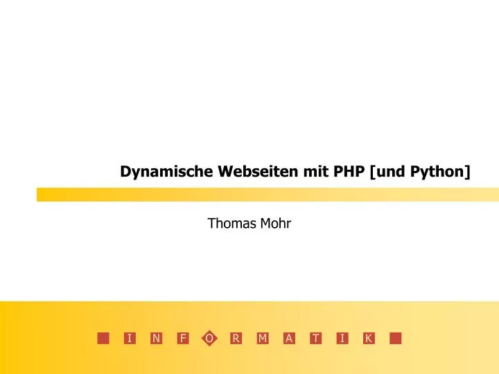 dynamische webseiten mit php und python