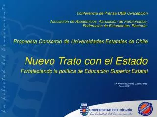 Conferencia de Prensa UBB Concepción Asociación de Académicos, Asociación de Funcionarios,