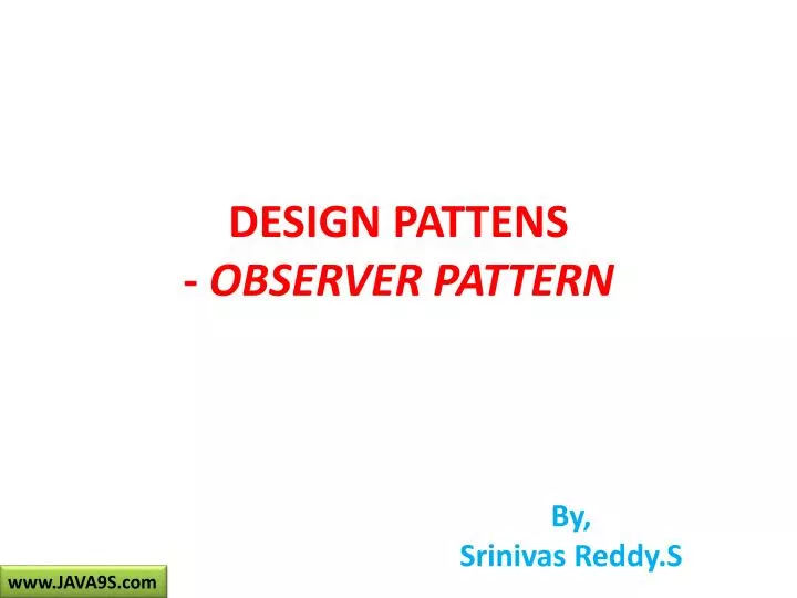 design pattens observer pattern
