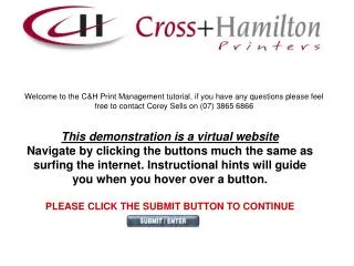 This demonstration is a virtual website