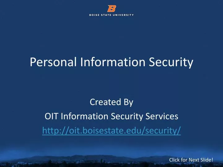 personal information security