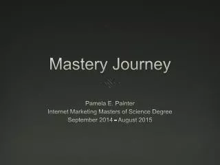 IMMS Mastery Journey