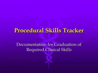 Procedural Skills Tracker