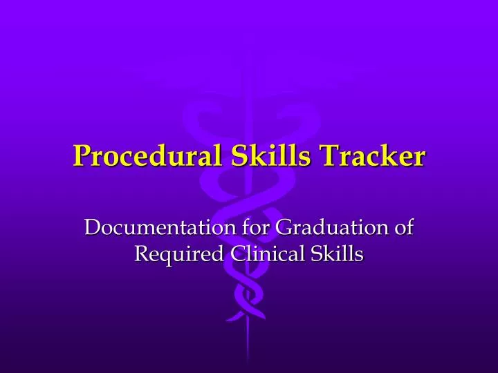 procedural skills tracker