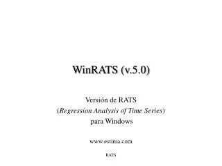winrats v 5 0