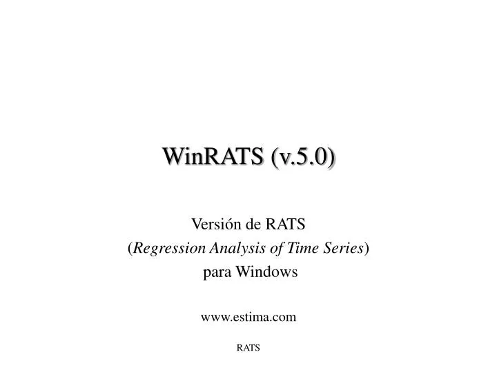 winrats v 5 0