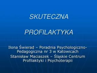 skuteczna profilaktyka