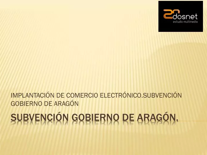 implantaci n de comercio electr nico subvenci n gobierno de arag n