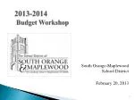 2013-2014 Budget Workshop - slide 1