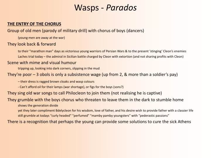 wasps parados