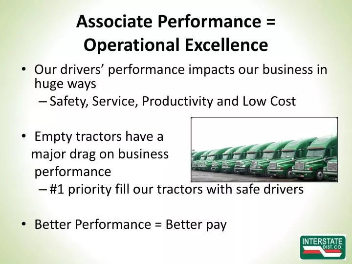 associate performance operational excellence