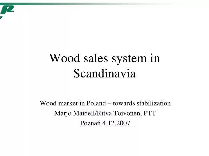 wood sales system in scandinavia