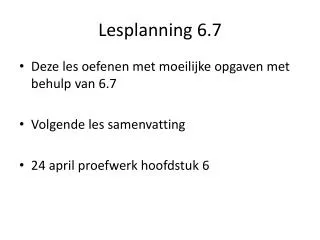 lesplanning 6 7