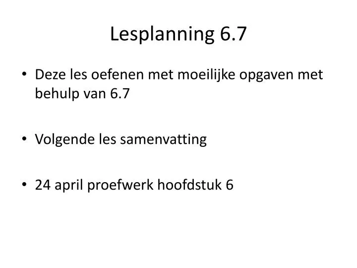 lesplanning 6 7