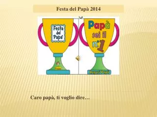 caro pap ti voglio dire