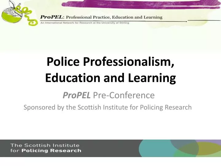 police professionalism education and learning