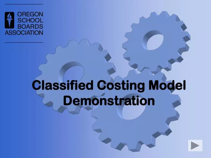 classified costing model demonstration