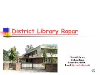 District Library Ropar