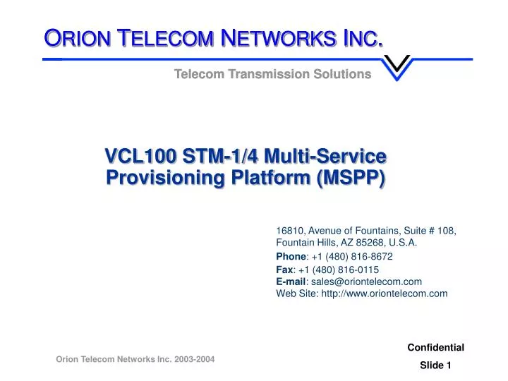 vcl100 stm 1 4 multi service provisioning platform mspp