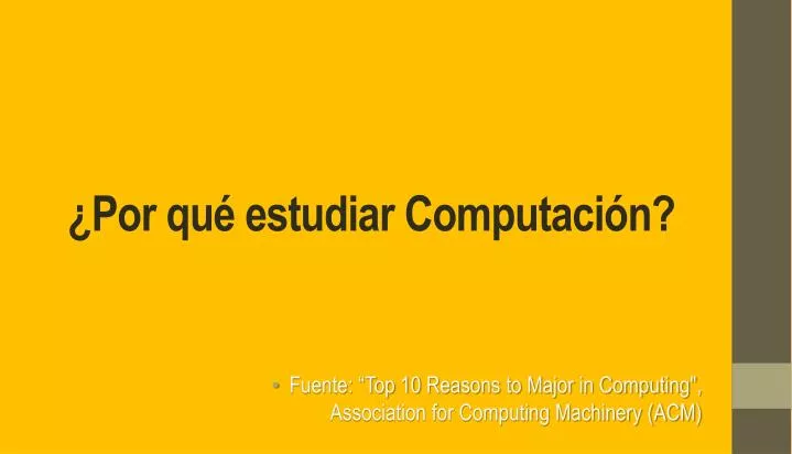 por qu estudiar computaci n