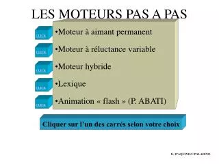 PPT - LES MOTEURS PAS A PAS PowerPoint Presentation, Free Download - ID ...