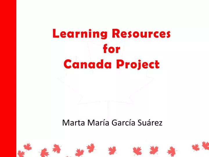 learning resources for canada project