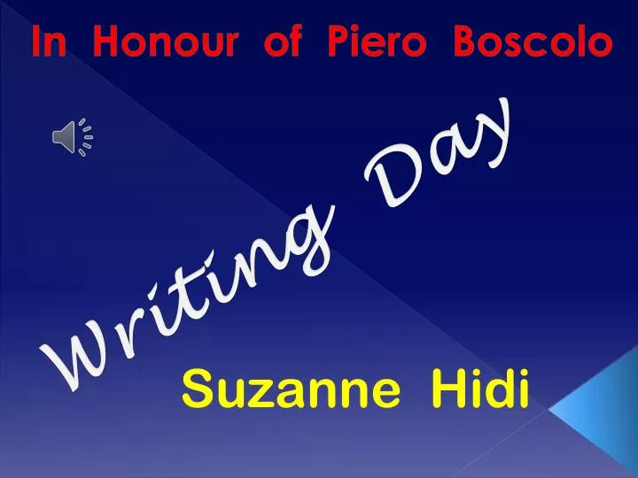 in honour of piero boscolo